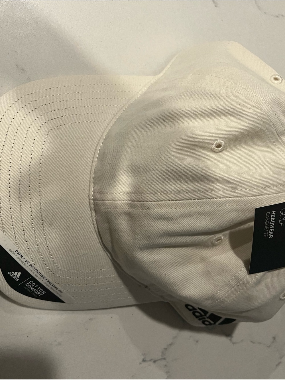 adidas Men’s Cream Baseball Cap with Black Logo
